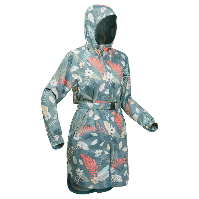 Women's waterpoof long jacket - Khaki/Luxurious