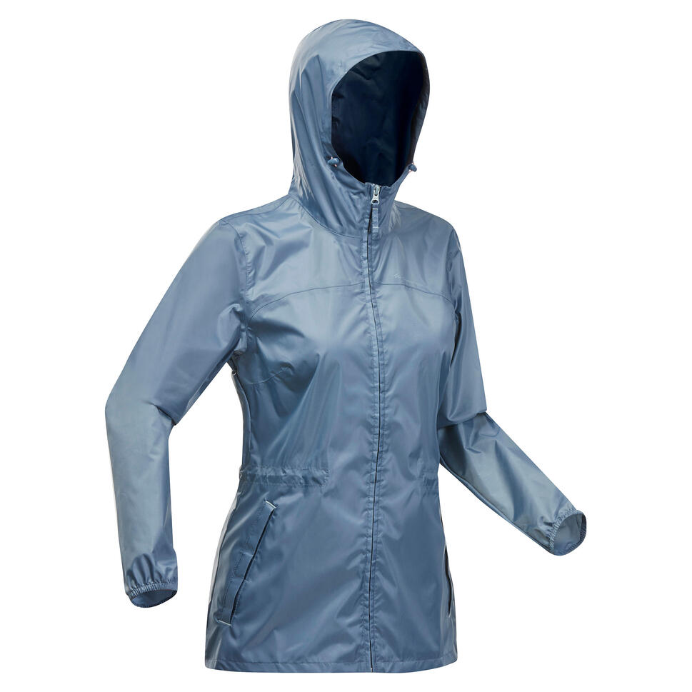 Veste coupe vent et déperlante de randonnée Raincut Full Zip Femme