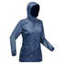 Women  Waterproof Hiking Full Zip Rain Jacket -  Navy Blue