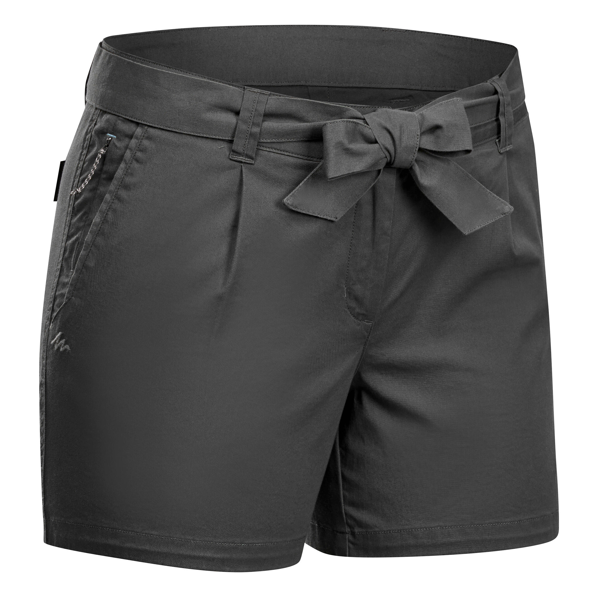 Short tipo dril de senderismo para Mujer Quechua NH100 gris