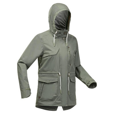Giacca trekking donna NH550 verde oliva
