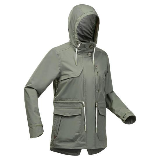 Giacca trekking donna NH550 verde oliva