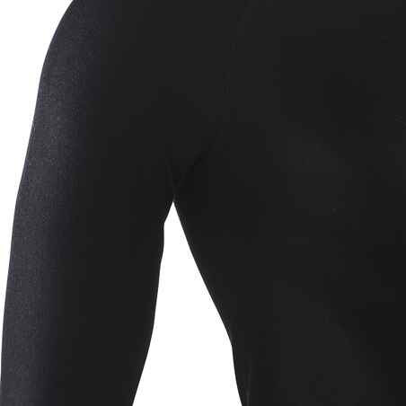 Camiseta térmica de ciclismo manga larga adulto  Essential negro