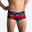 Bañador Hombre natación bóxer negro rojo