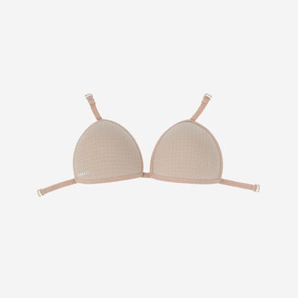 Coque amovible Brassière de maillot de bain femme natation beige
