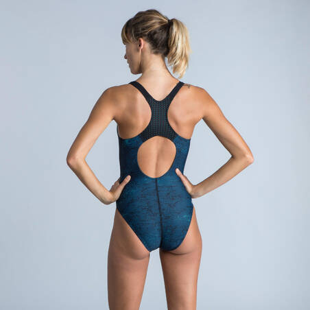 Women's 1-piece swimsuit - Kamyleon ALL FLU blue