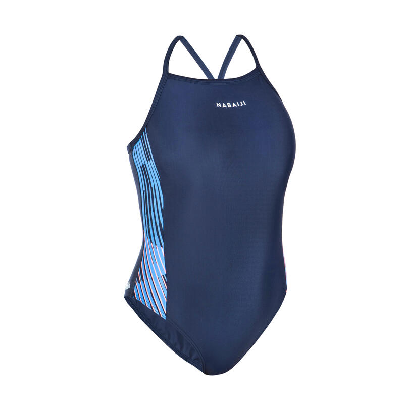 Costum întreg înot KAMYLI 500 Albastru Damă 
