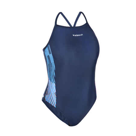 Vientisas maudymosi kostiumėlis moterims „Kamyli“, mėlynas