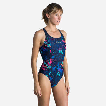 Bañador Mujer natación azul marino - Decathlon