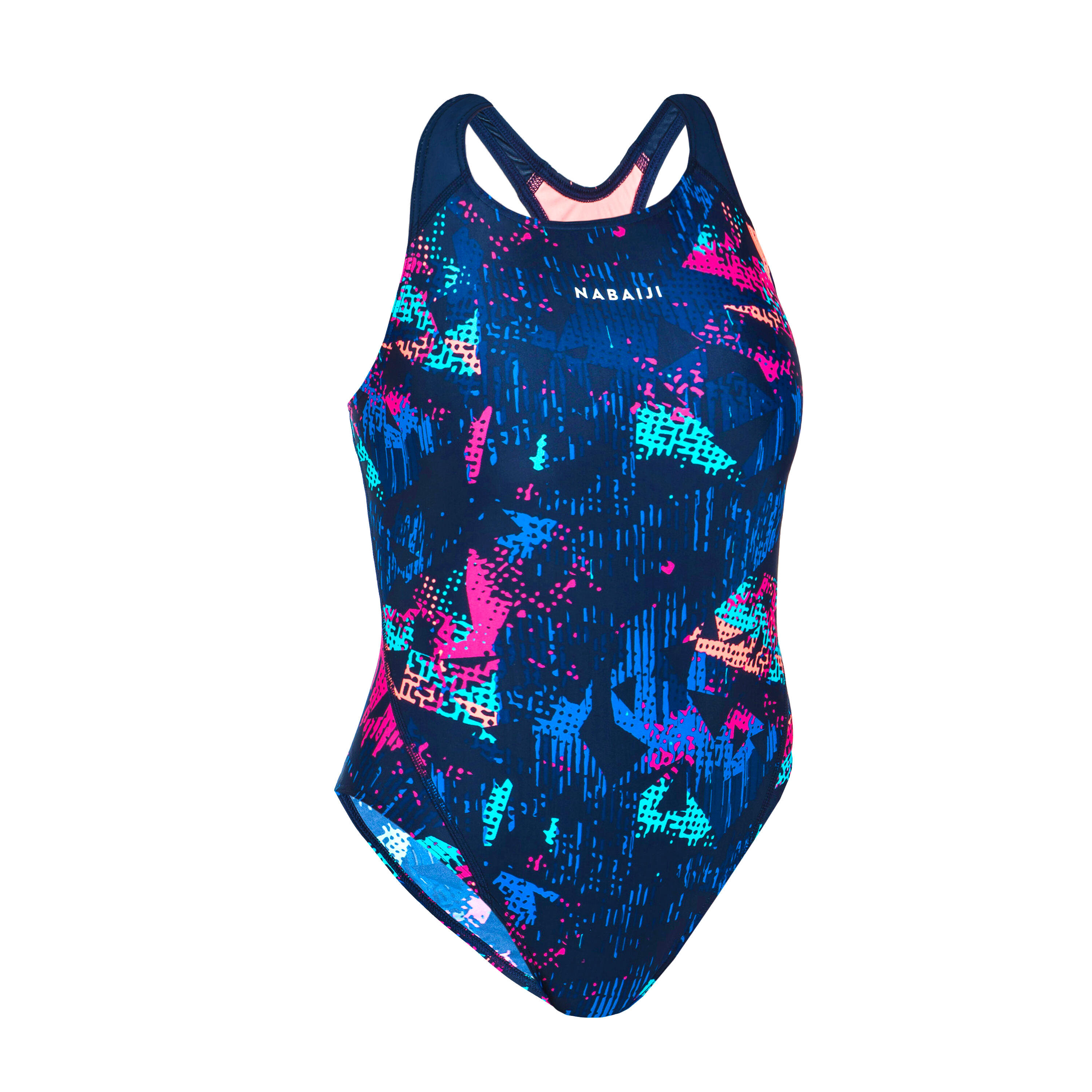 Women's One-Piece Swimsuit - Kamyleon 500 Blue Print - NABAIJI