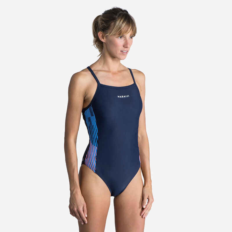 Bañador Mujer natación azul marino Kamily 500