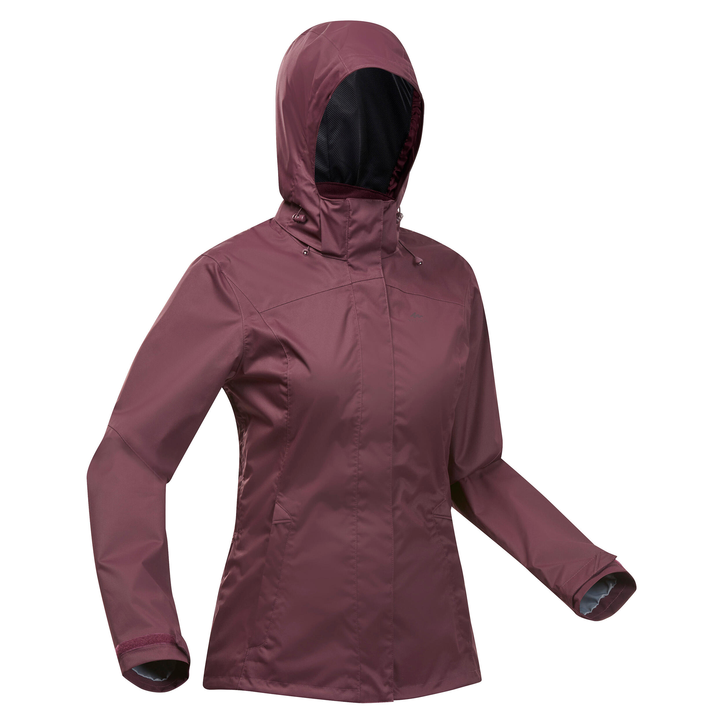 Jachetă impermeabilă Drumeție la munte MH100 Roz-Bordo Damă Damă