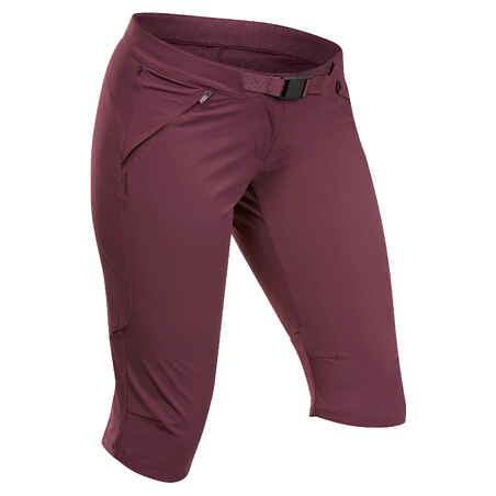 Women’s cropped mountain walking trousers MH500