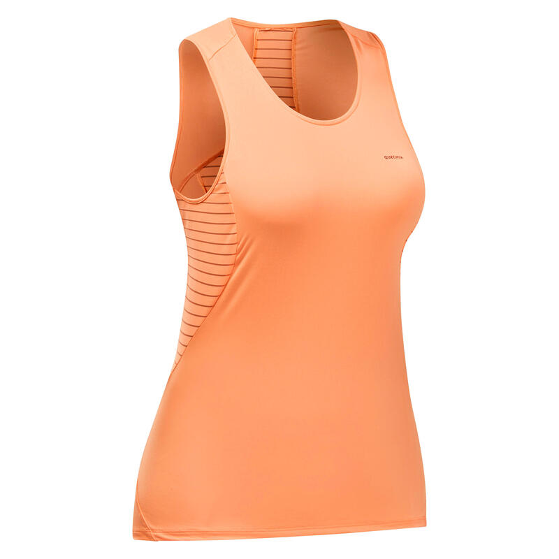 Narandžasta ženska majica bez rukava za planinarenje MH500