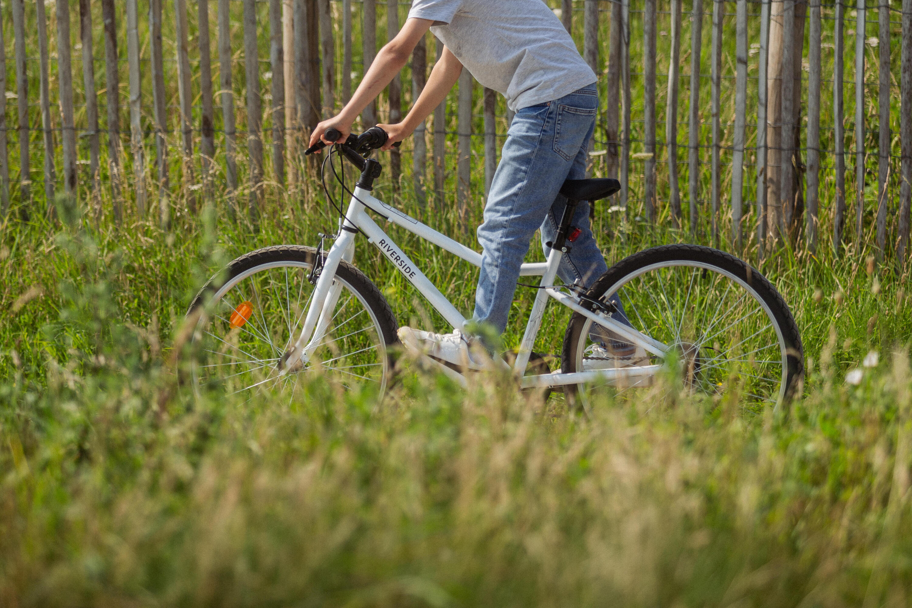Tweedehands - Kinderfiets hybride 100 24 inch 9-12 jaar 16/17