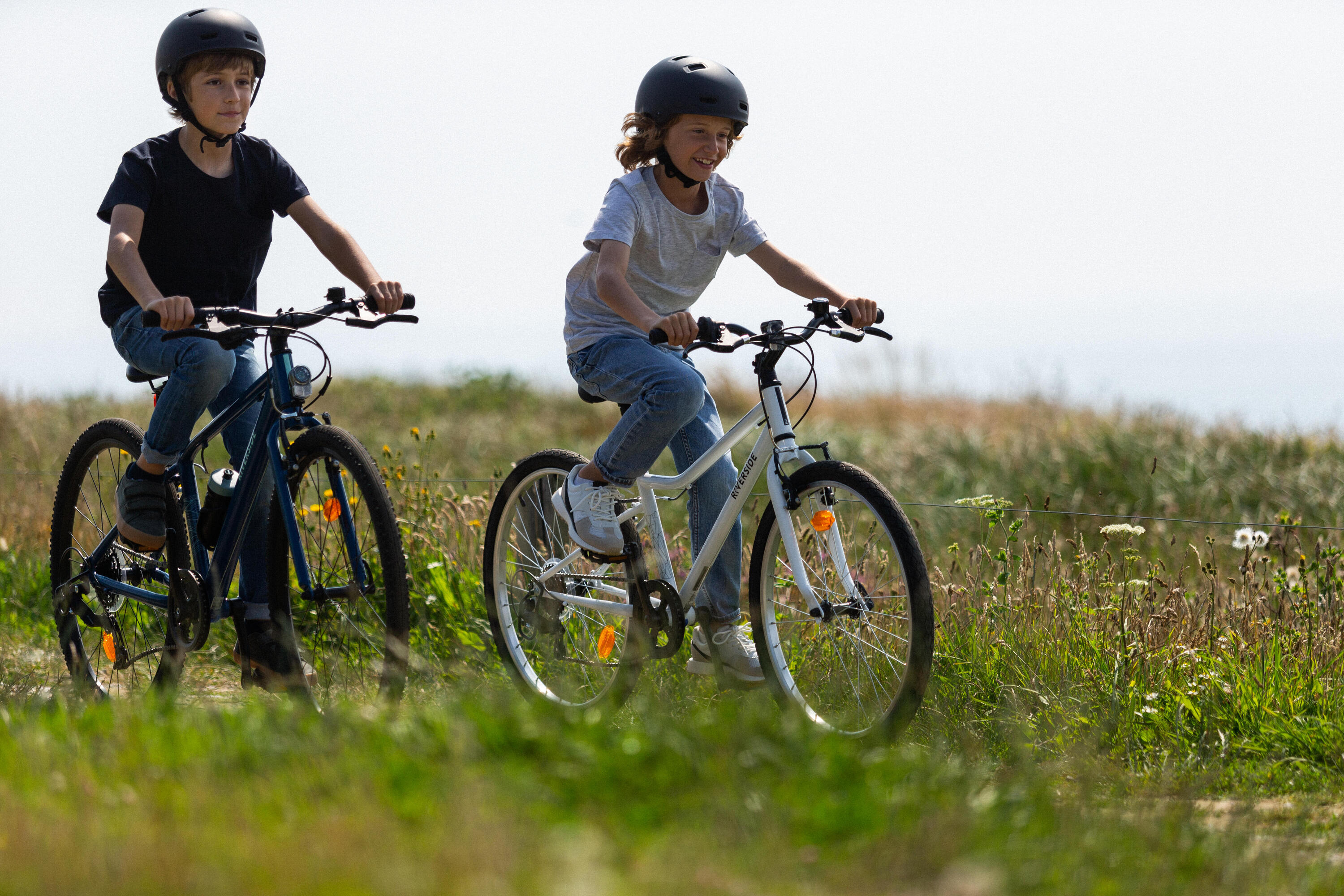 Kids' 9-12 Years 24" Hybrid Bike Riverside 100 3/15
