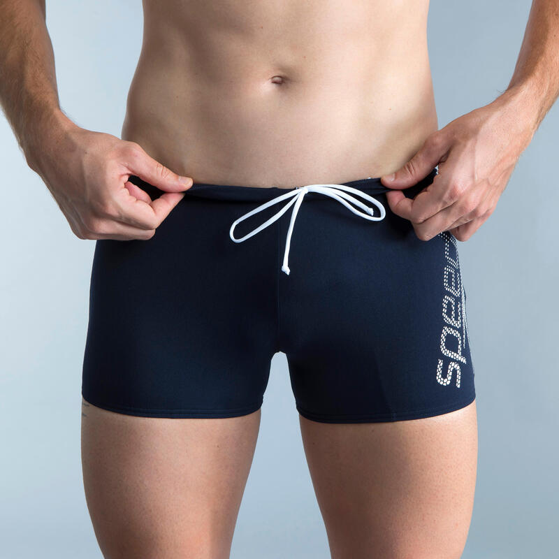 Badehose Boxer Herren Speedo - blau/weiß