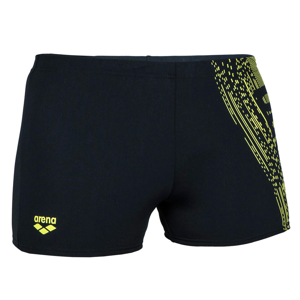 Costume boxer uomo nerogiallo ARENA DECATHLON