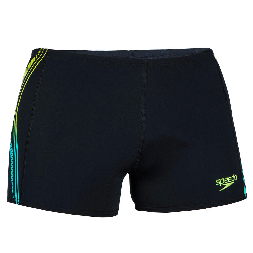 Badehose Boxer Speedo Herren schwarz/bunt 