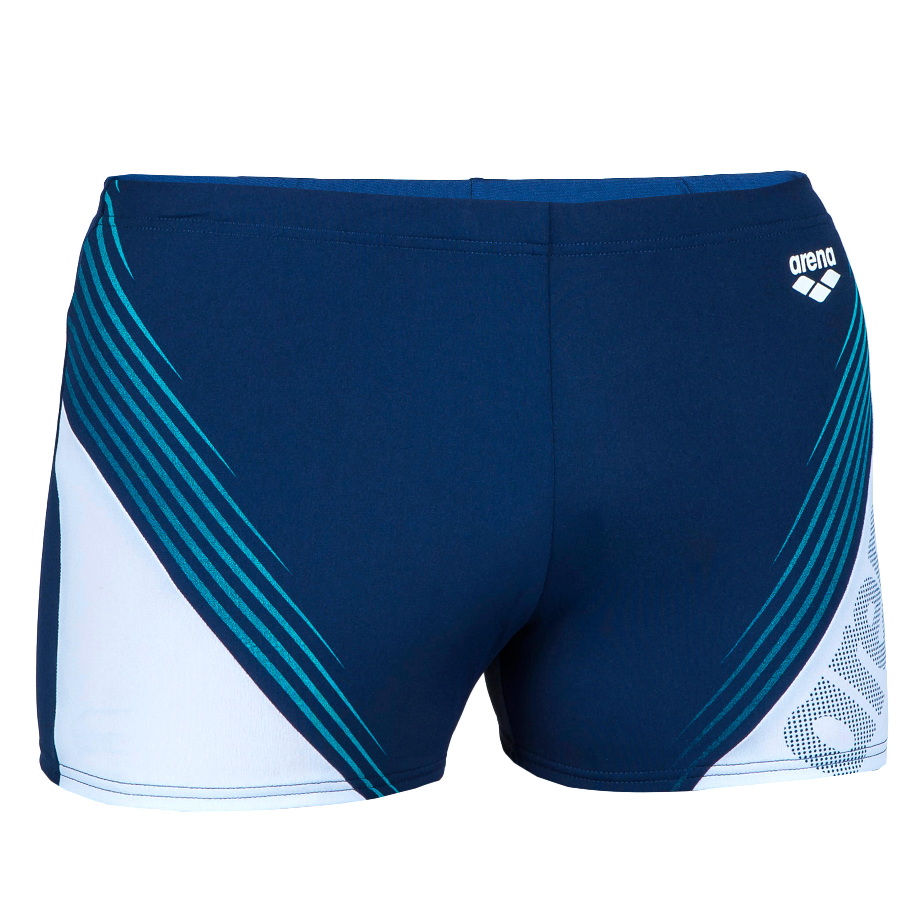 Arena Badehose Boxer Herren schwarz/blau/türkis | 03468336755525 Arena Badehose Boxer Herren schwarz/blau/türkis | 03468336755525