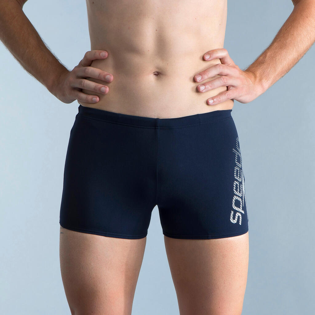 Badehose Boxer Herren Speedo - blau/weiß