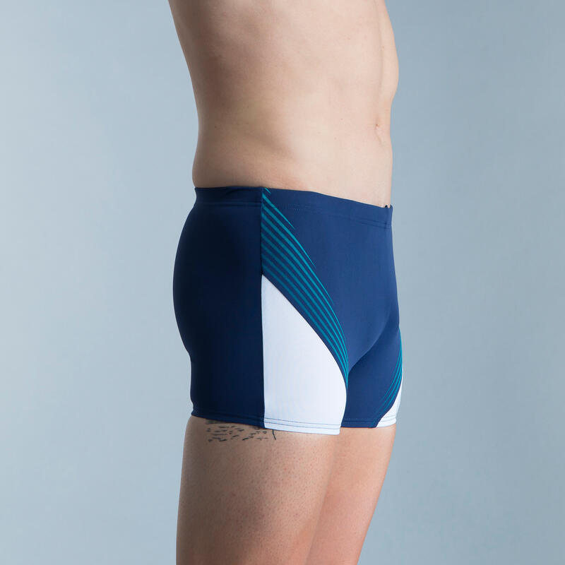 Bañador Hombre natación bóxer Arena azul blanco