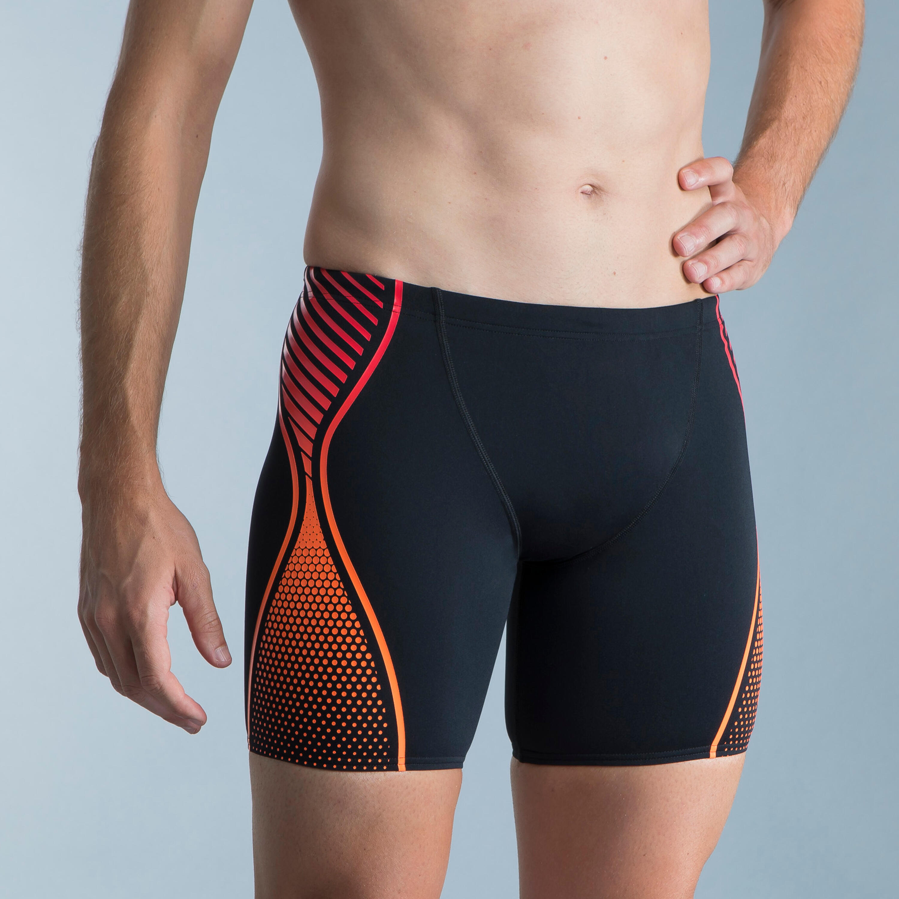 Men’s Swimming Boxers Speedo - Black Orange Red 1/5