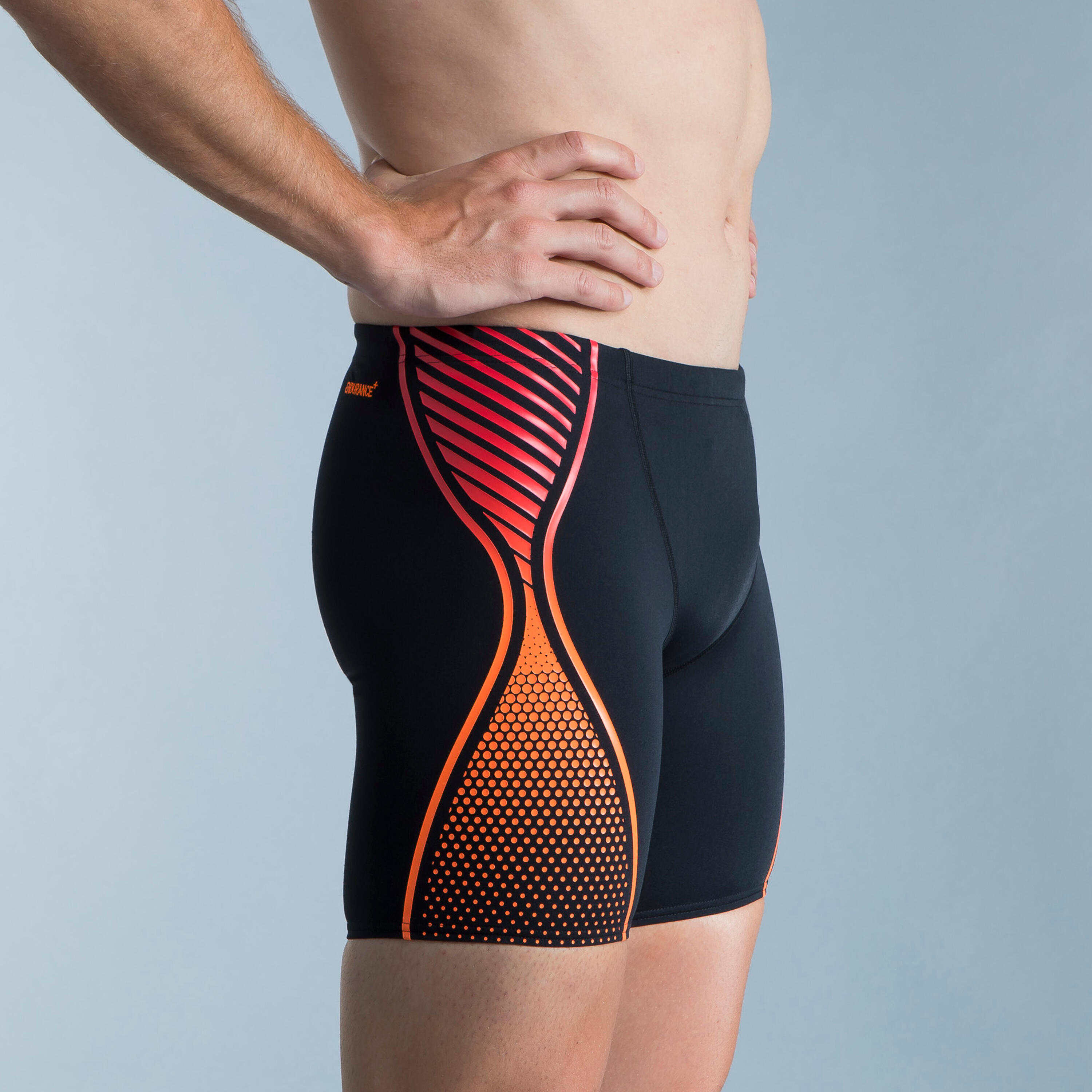 Men’s Swimming Boxers Speedo - Black Orange Red 3/5