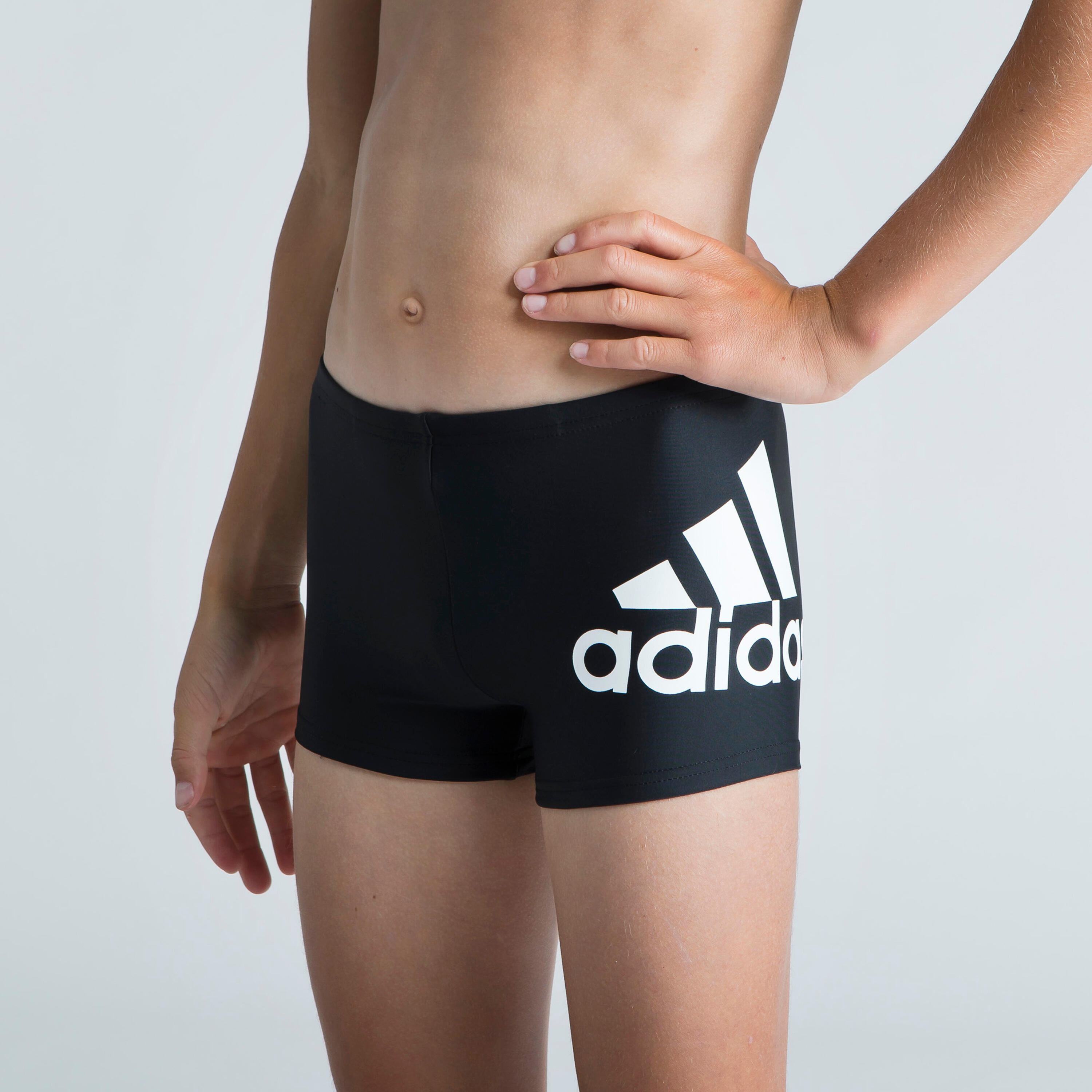 ADIDAS Costume boxer ragazzo BIG LOGO nero-bianco