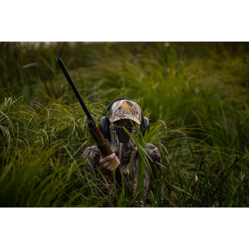 Casquette éclairante chasse 500 led camouflage marais