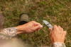 Складной нож для охоты 7.5 см черный AXIS GRIP V2 75 Solognac