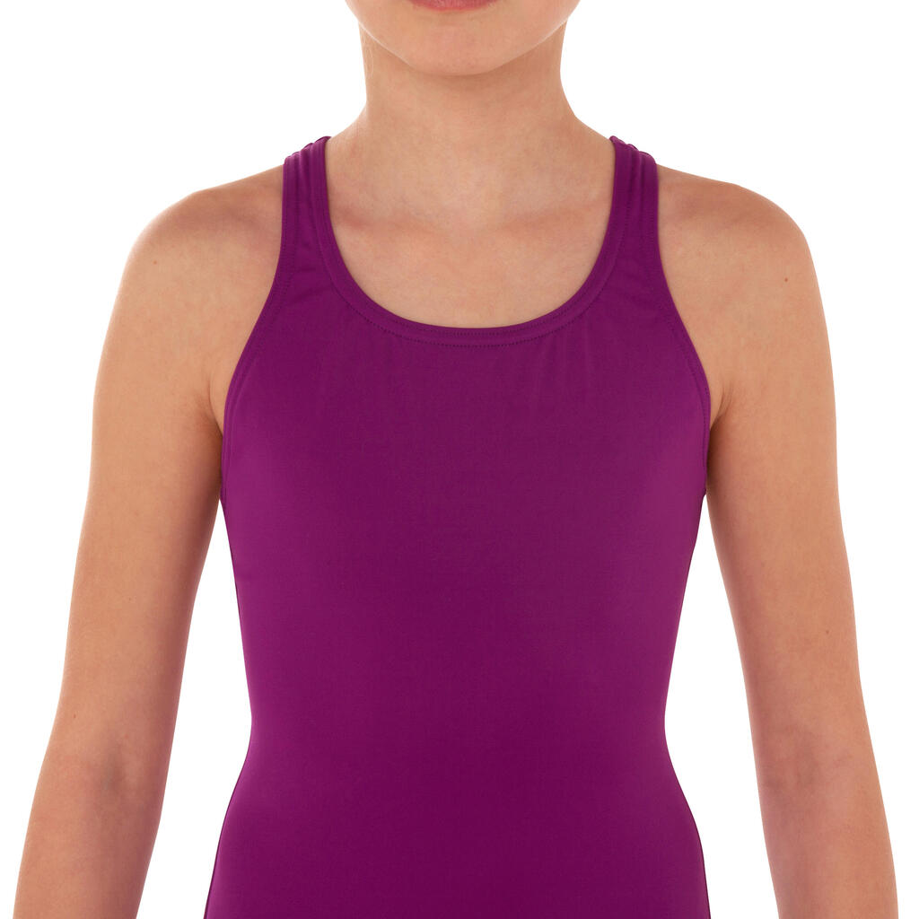 Maillot de bain de natation 1 pièce fille Leony violet