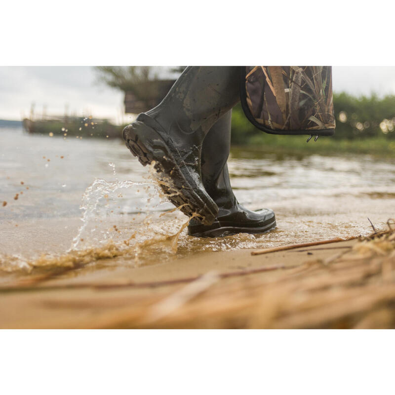 BOTTES CHASSE CAOUTCHOUC HOMME 500 VERTES