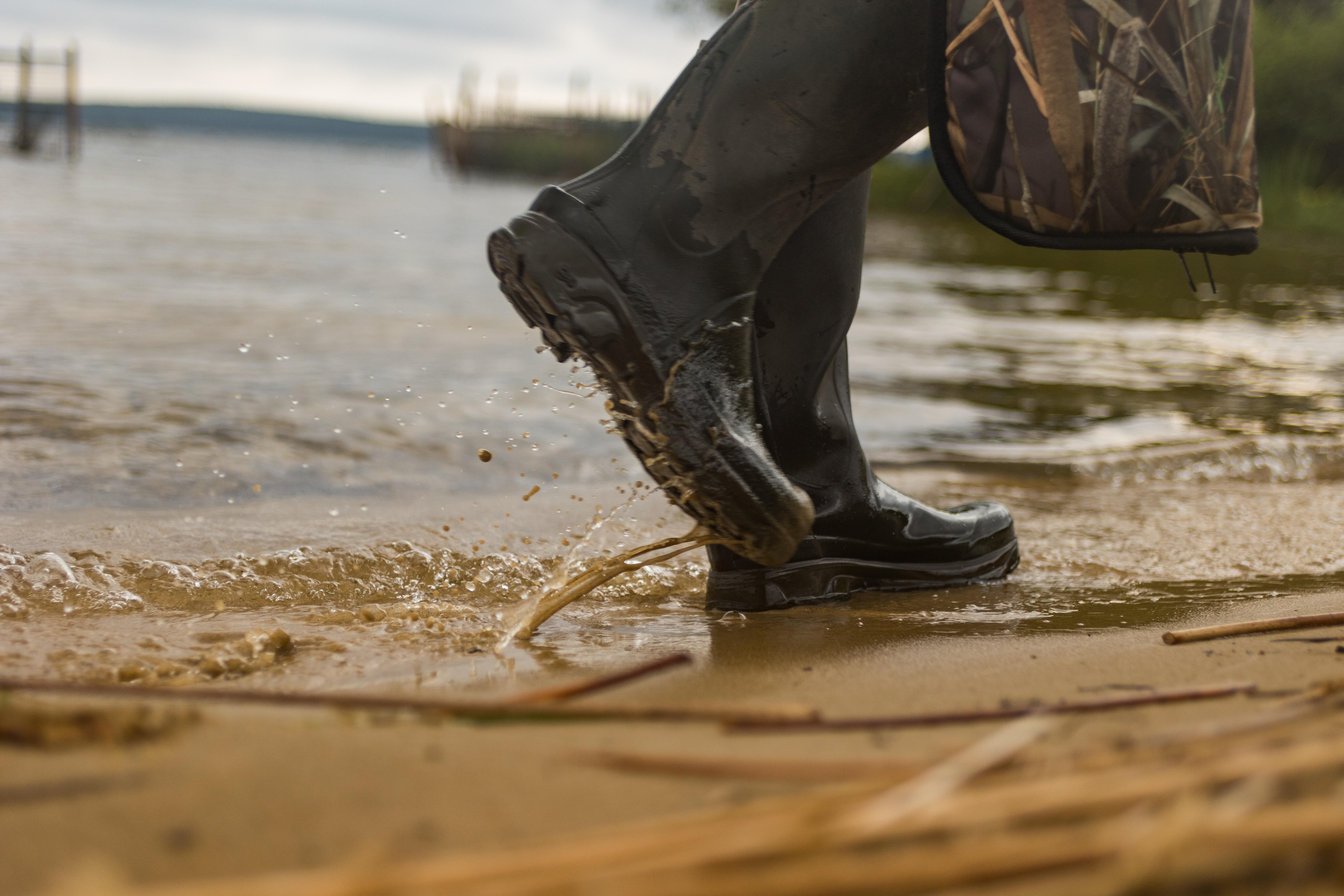 Durable Rubber Boots - 500 Green - Dark bronze - Solognac - Decathlon