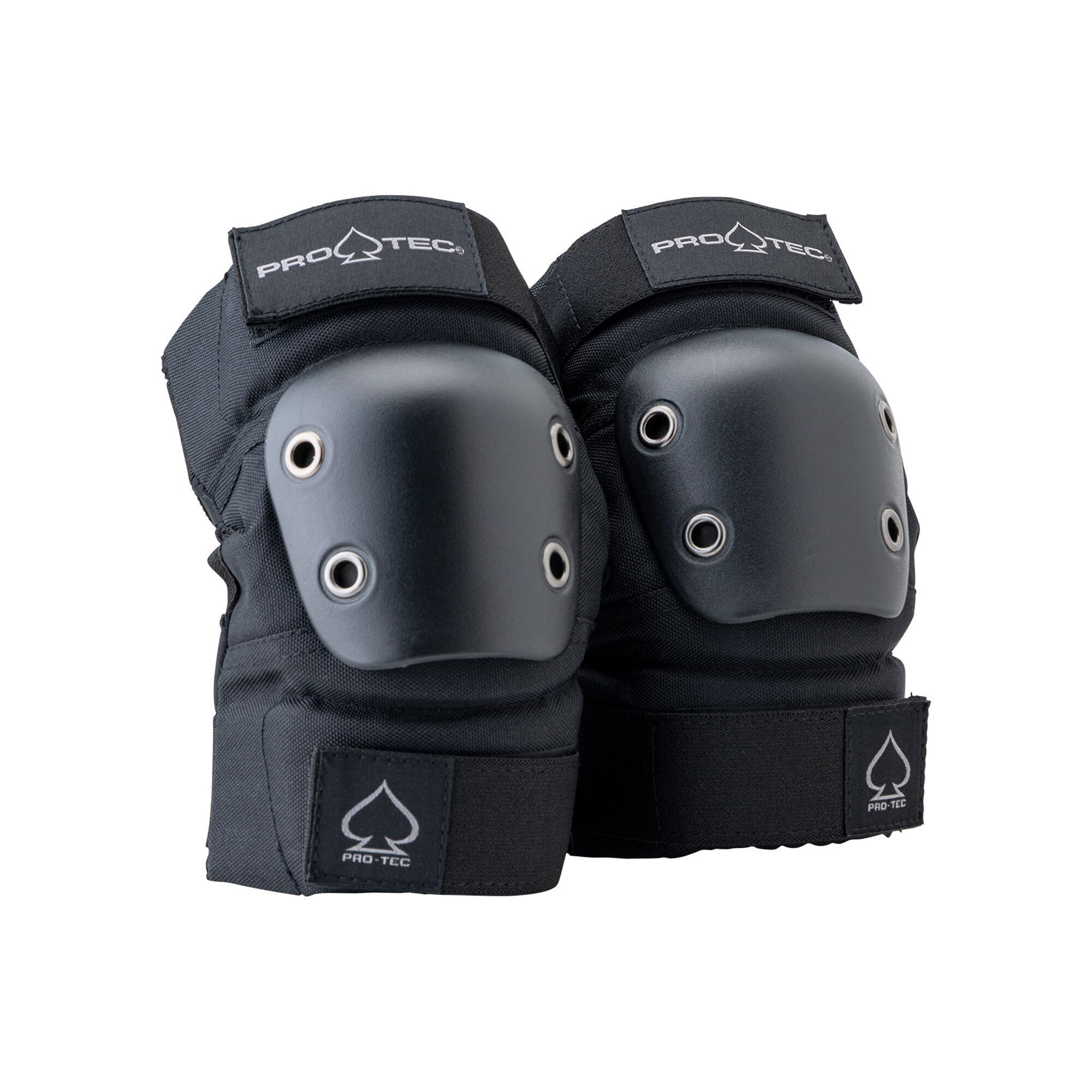 PRO-TEC BLACK ADULT SKATEBOARD KNEE AND ELBOW PADS SET