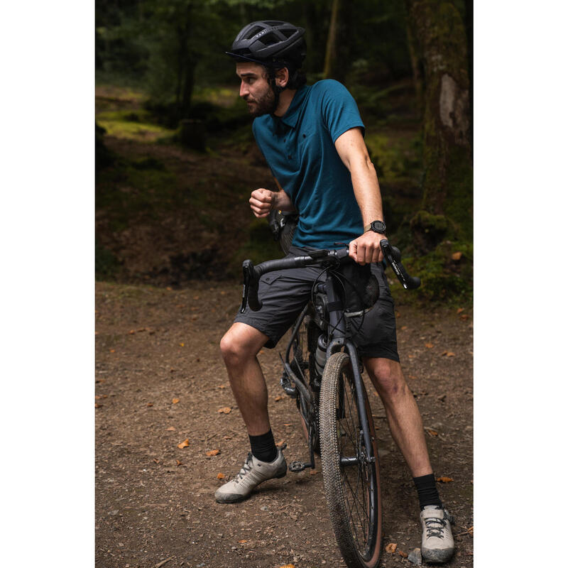 Polo laine Mérinos maillot vélo cycliste gravel et voyage bordeaux