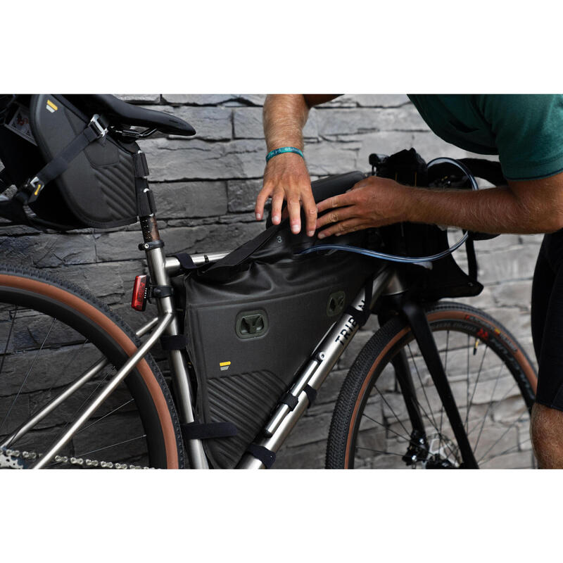 Kerékpár váztáska roll-top full frame, vízálló ipx6 xs/s bikepacking