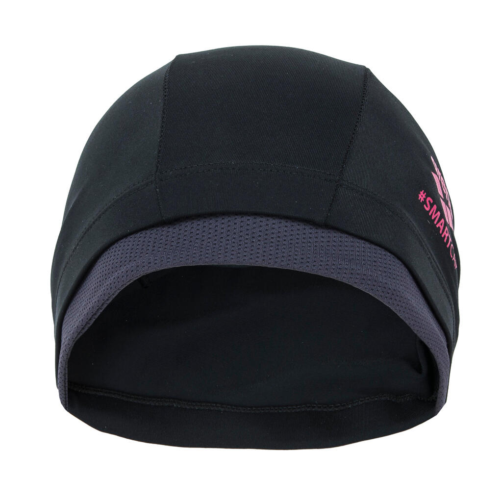 Badekappe Stoff Arena Smartcap lange Haare - schwarz/rosa