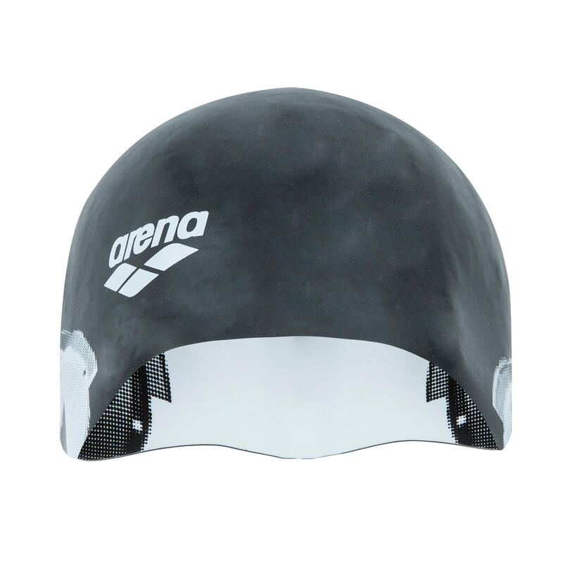 Cuffia nuoto silicone double-face bianco-nero