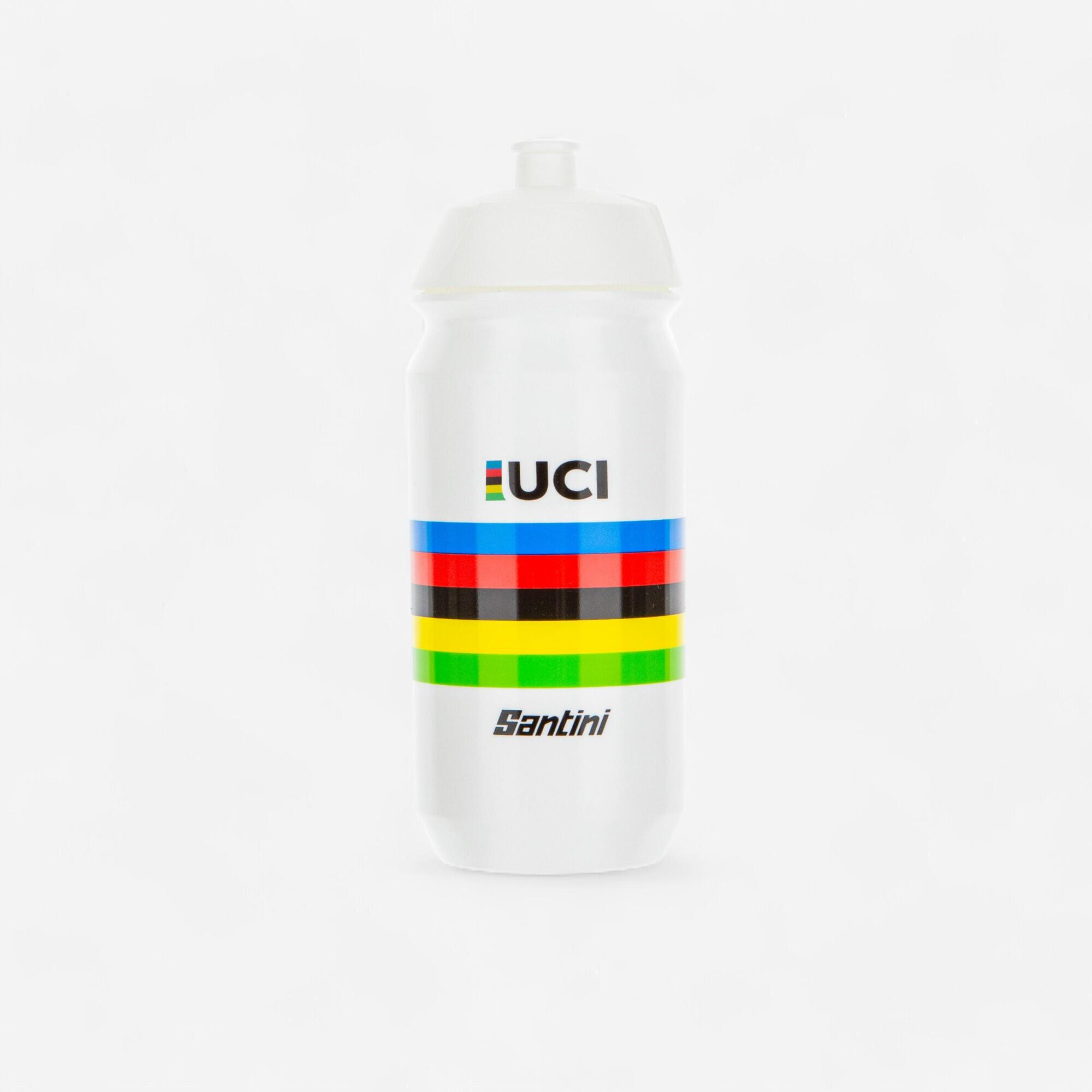 Borraccia Santini UCI 500 ML bianca ciclismo bici da corsa MTB SANTINI |  DECATHLON