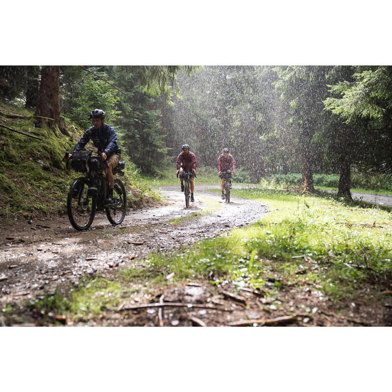 Regenjas voor op de fiets Gravel bordeaux