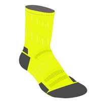 Run900 Mid-Calf Fine Running Socks - Fluo Yellow