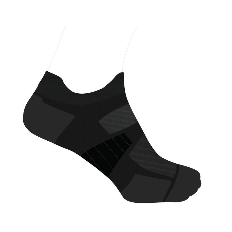 Nízké běžecké prstové ponožky tenké RUN900 černé 