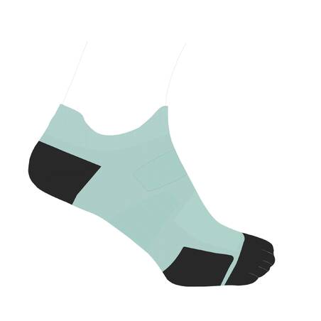 RUN900 Running 5-Finger Invisible Fine Socks - Green