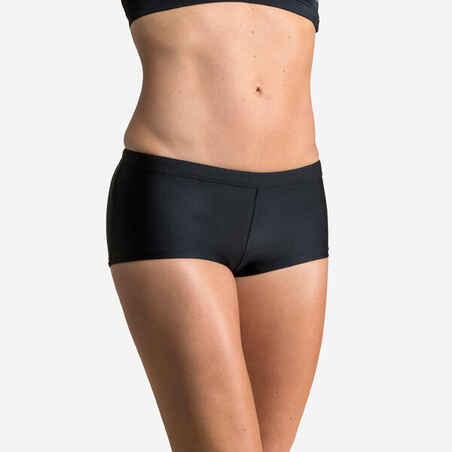 Panty de bikini tipo shorty de natación para mujer Nabaiji Vega negro