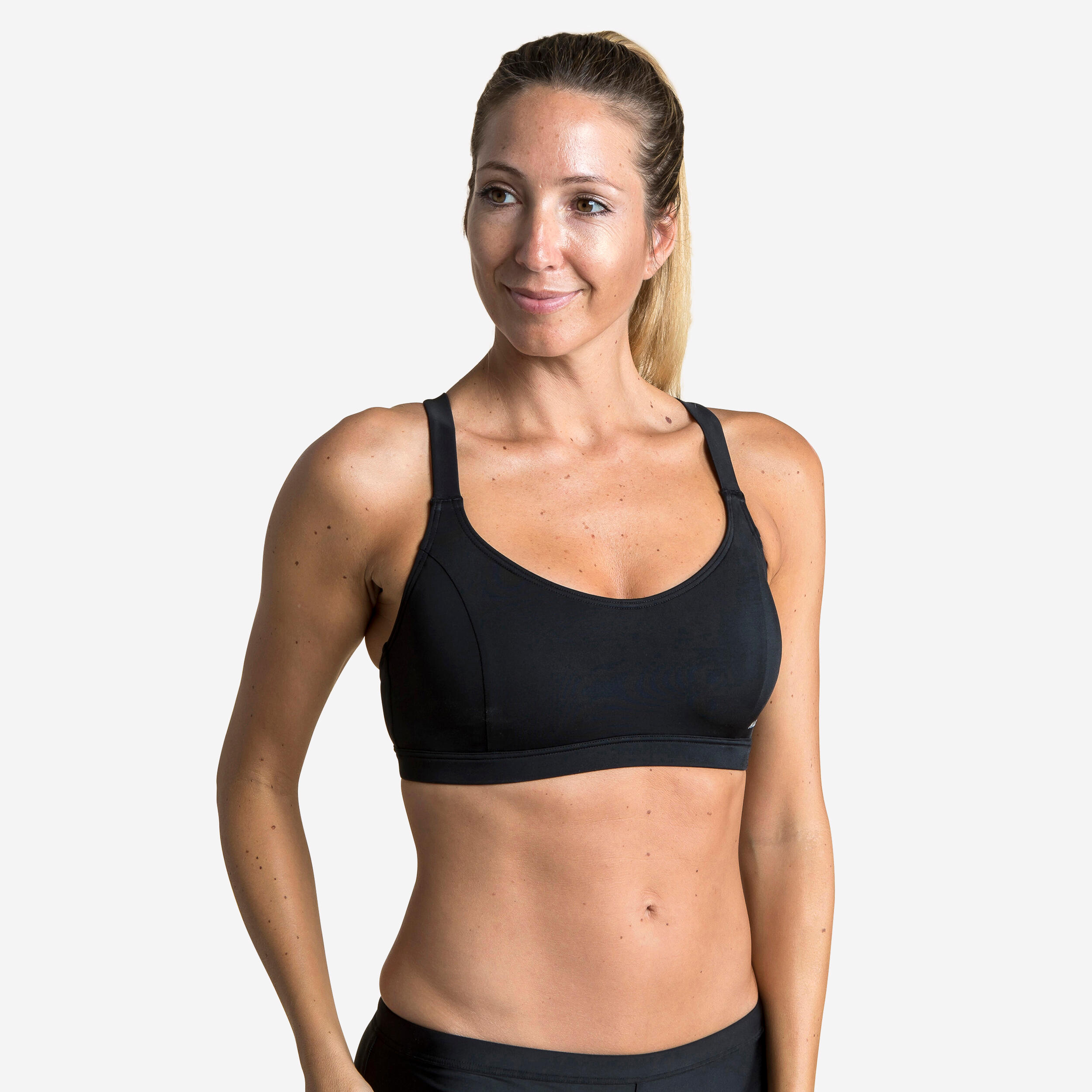Decathlon | Costume top donna VEGA nero |  Nabaiji