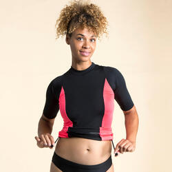 Top de Natation Femme Una Light Noir Corail