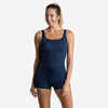Women's 1-piece shorty swimsuit Heva - Navy Blue