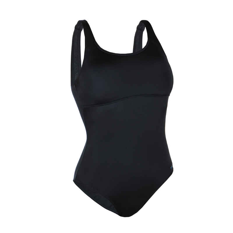 Women’s 1-piece Swimsuit Heva U black - Decathlon