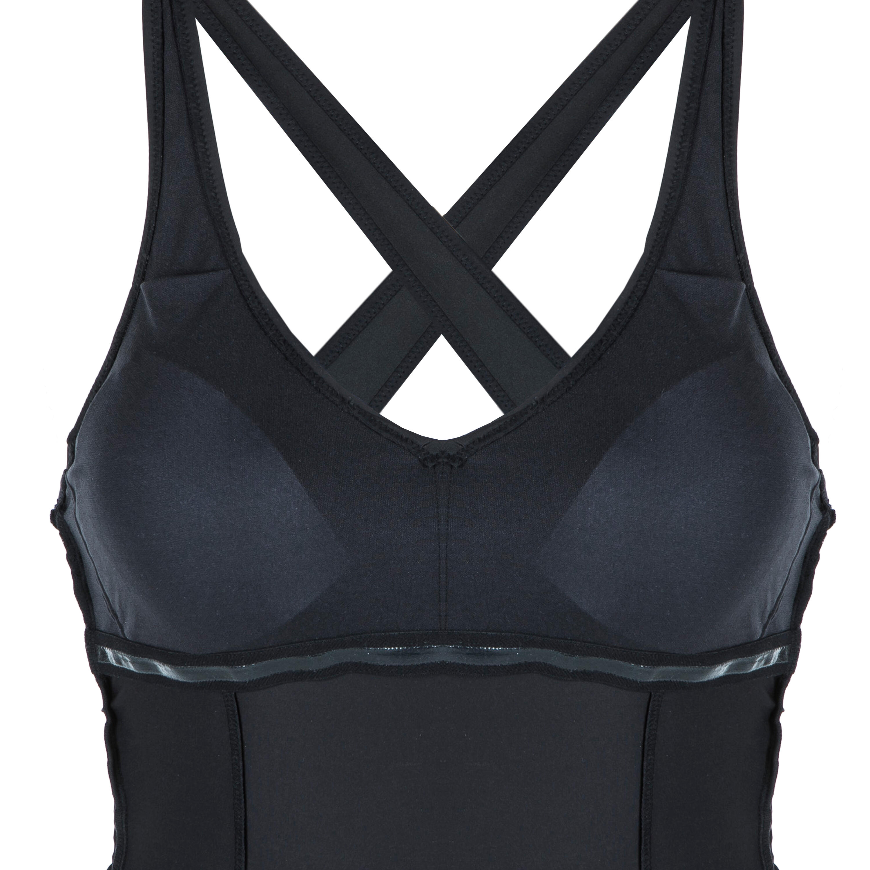 Bañador Mujer natación falda negro Pearl 100 5/6